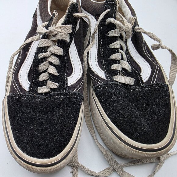 Vans Old Skool Womens 7 Platform Sneakers Black White Skate Shoes Classic - Picture 9 of 13